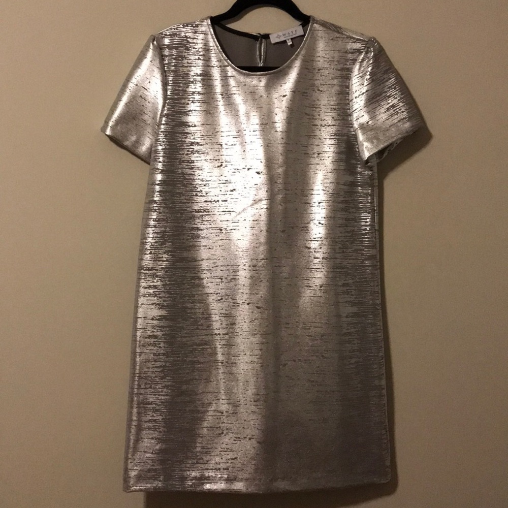 Metallic silver dress
